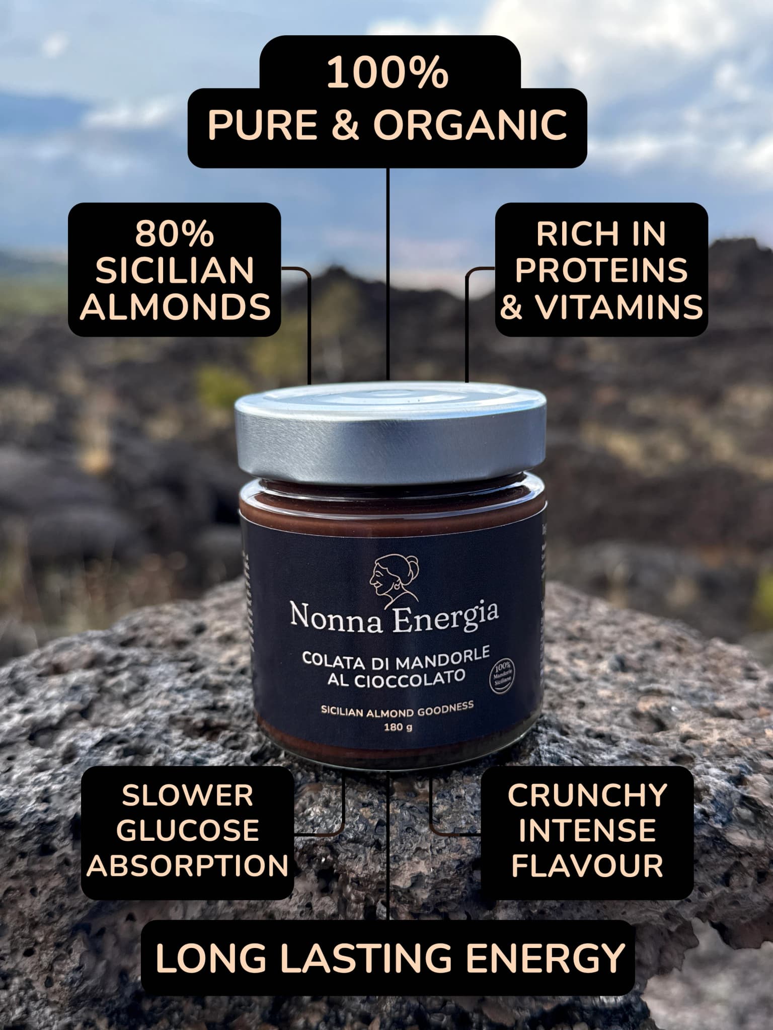 Crunchy Chocolate Almond Spread