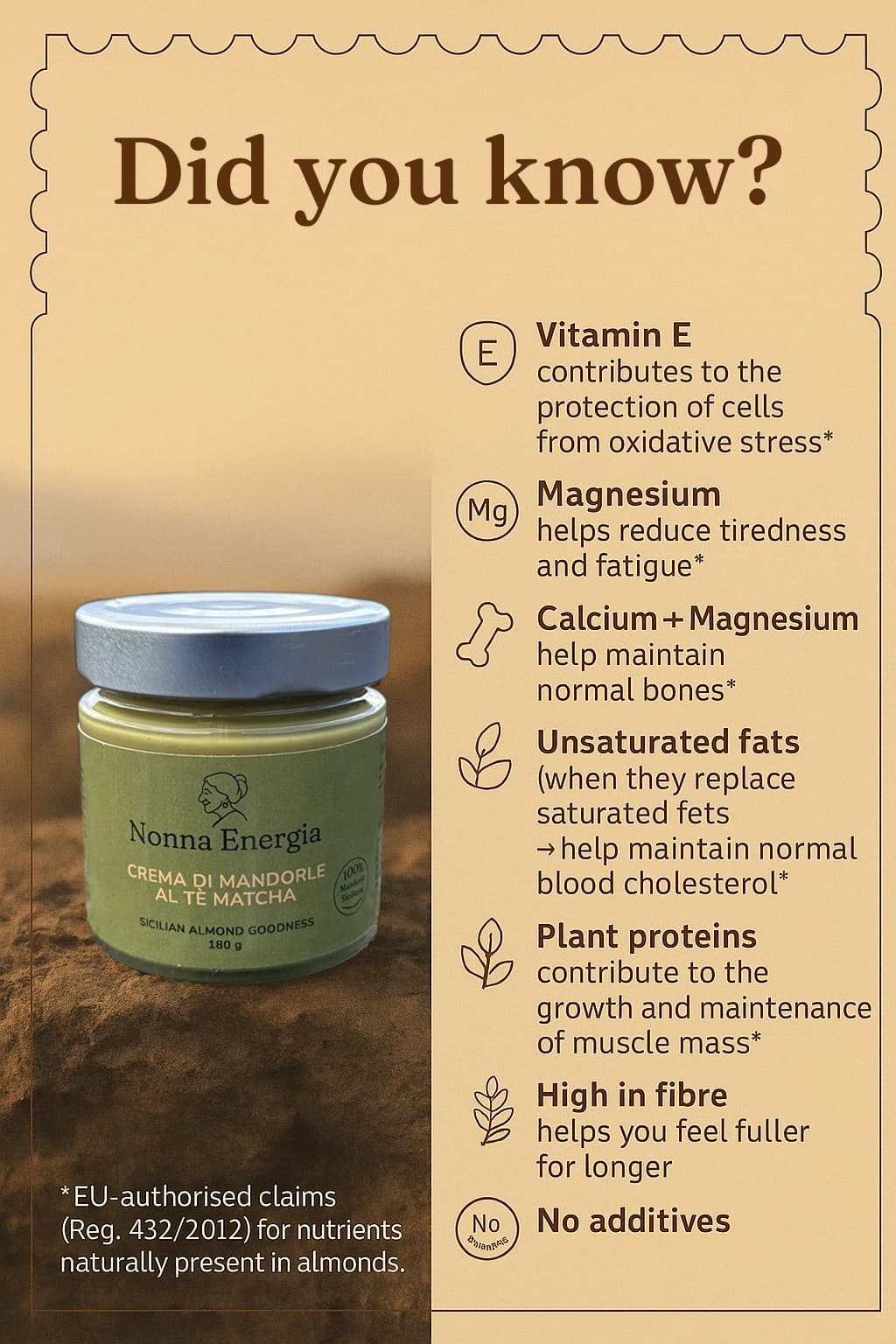 Nonna Energia Choco Almond - features