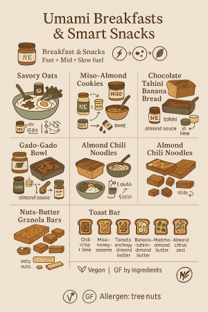 Breakfast & Snacks: Umami Breakfasts and Smart Sweet Treats